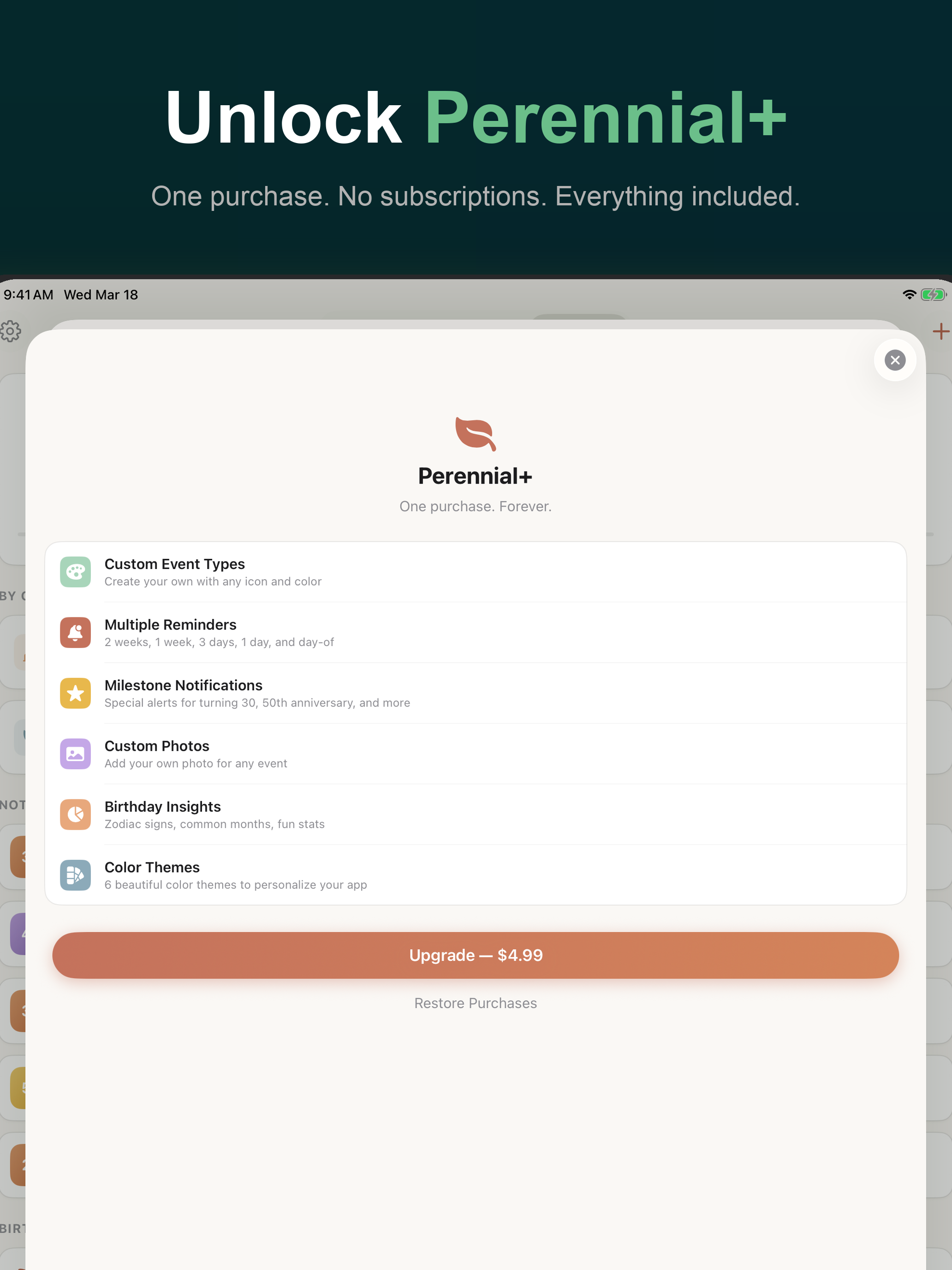 Perennial: Birthday Reminders