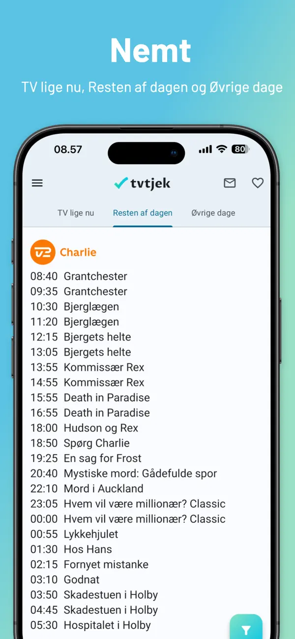 Screenshot #2 pour Tvtjek - Dansk TV-Guide