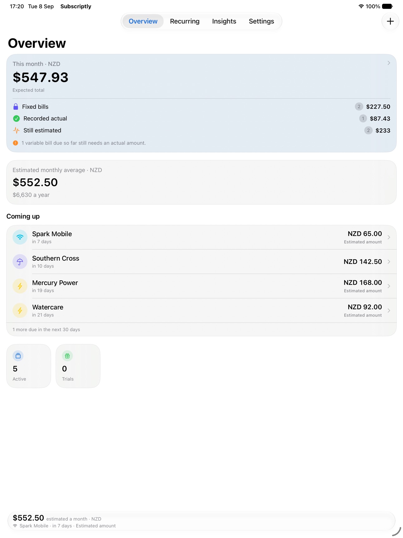 Screenshot 8 of Subscriptly