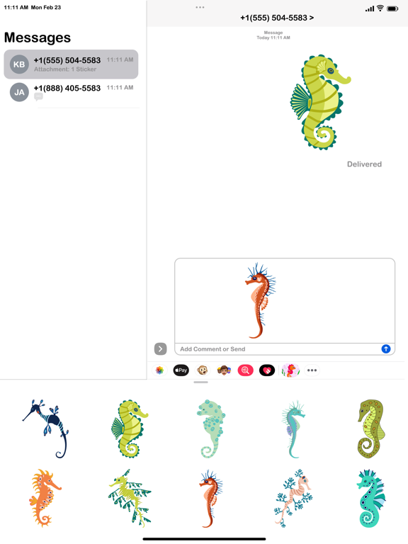Screenshot #6 pour Seahorse Stickers