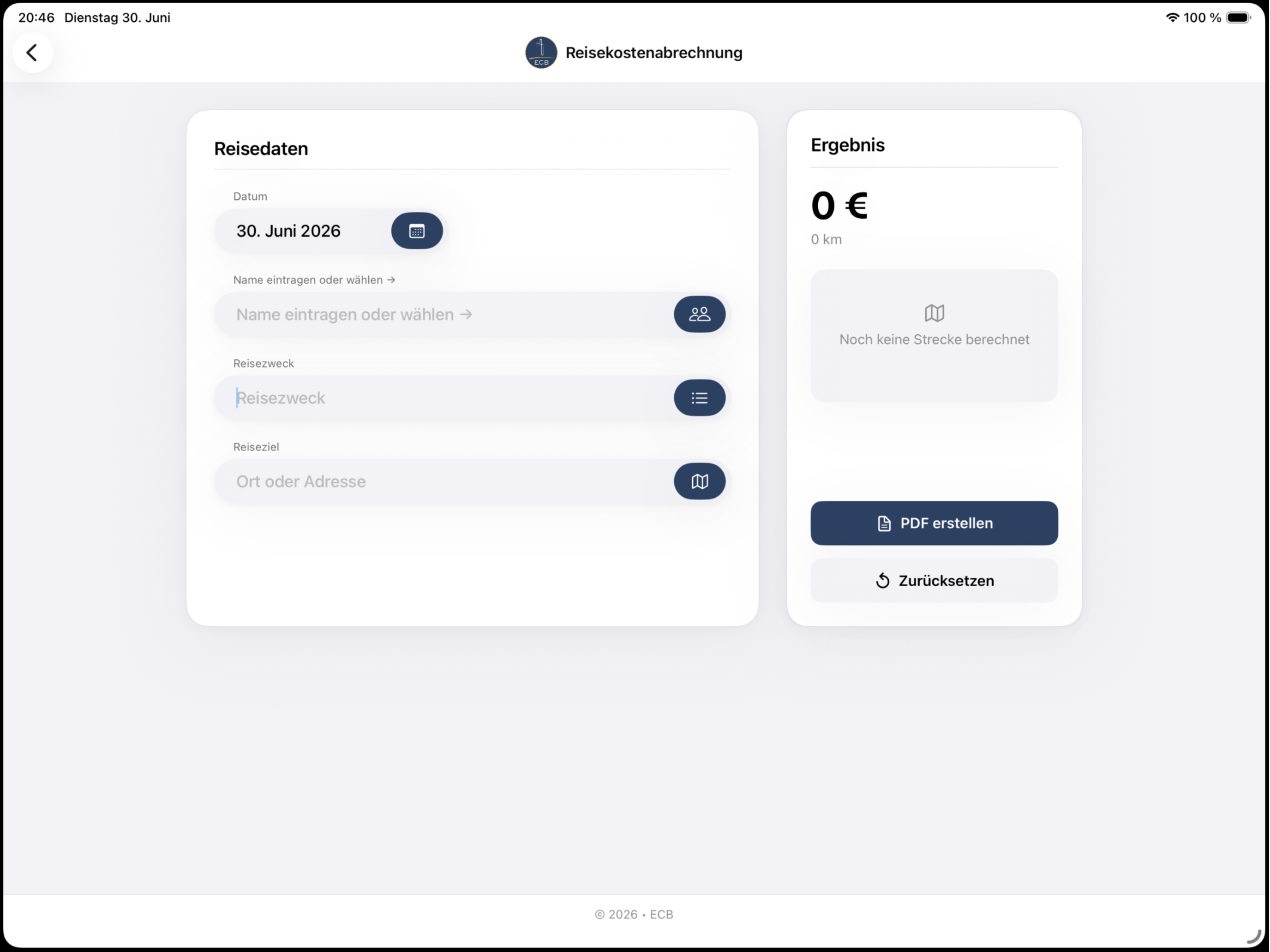 myECB screenshot 3