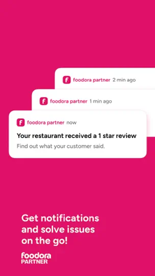 Captura de pantalla de Foodora Partner en iPhone 7