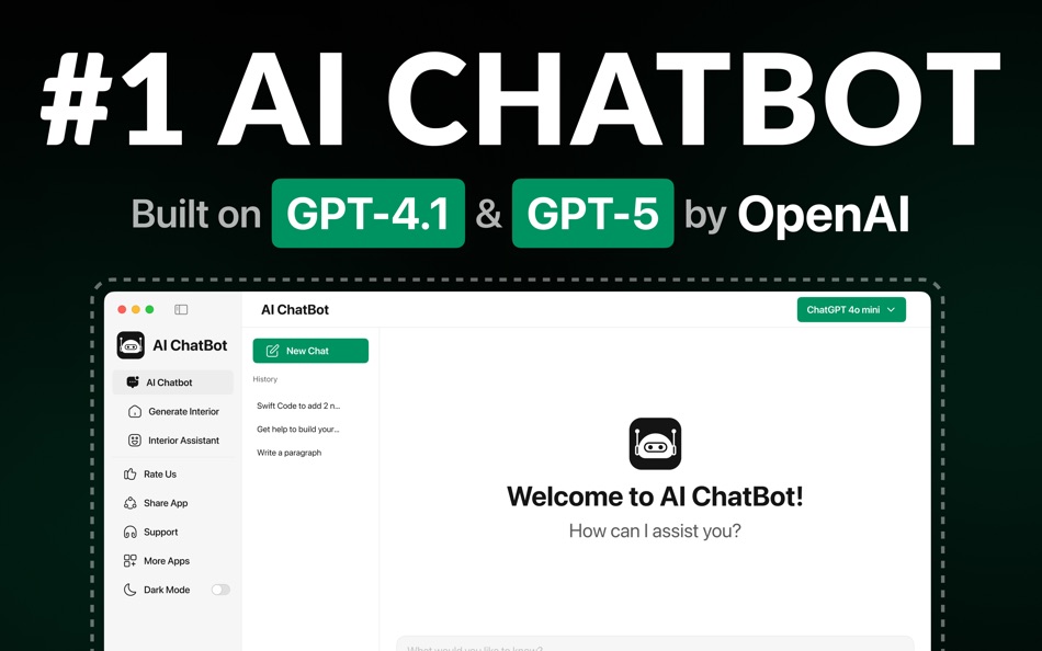 #1. AI Chatbot : Chat AI Assistant (macOS) 由: Hunain Tariq