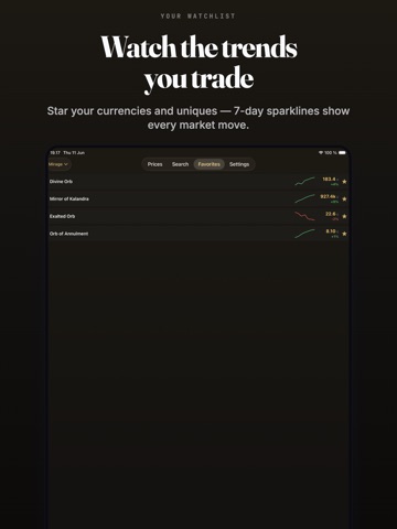 PoE Trade: Prices & Currency iPad screenshot