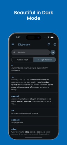 Russian-Tajik Dictionary screenshot