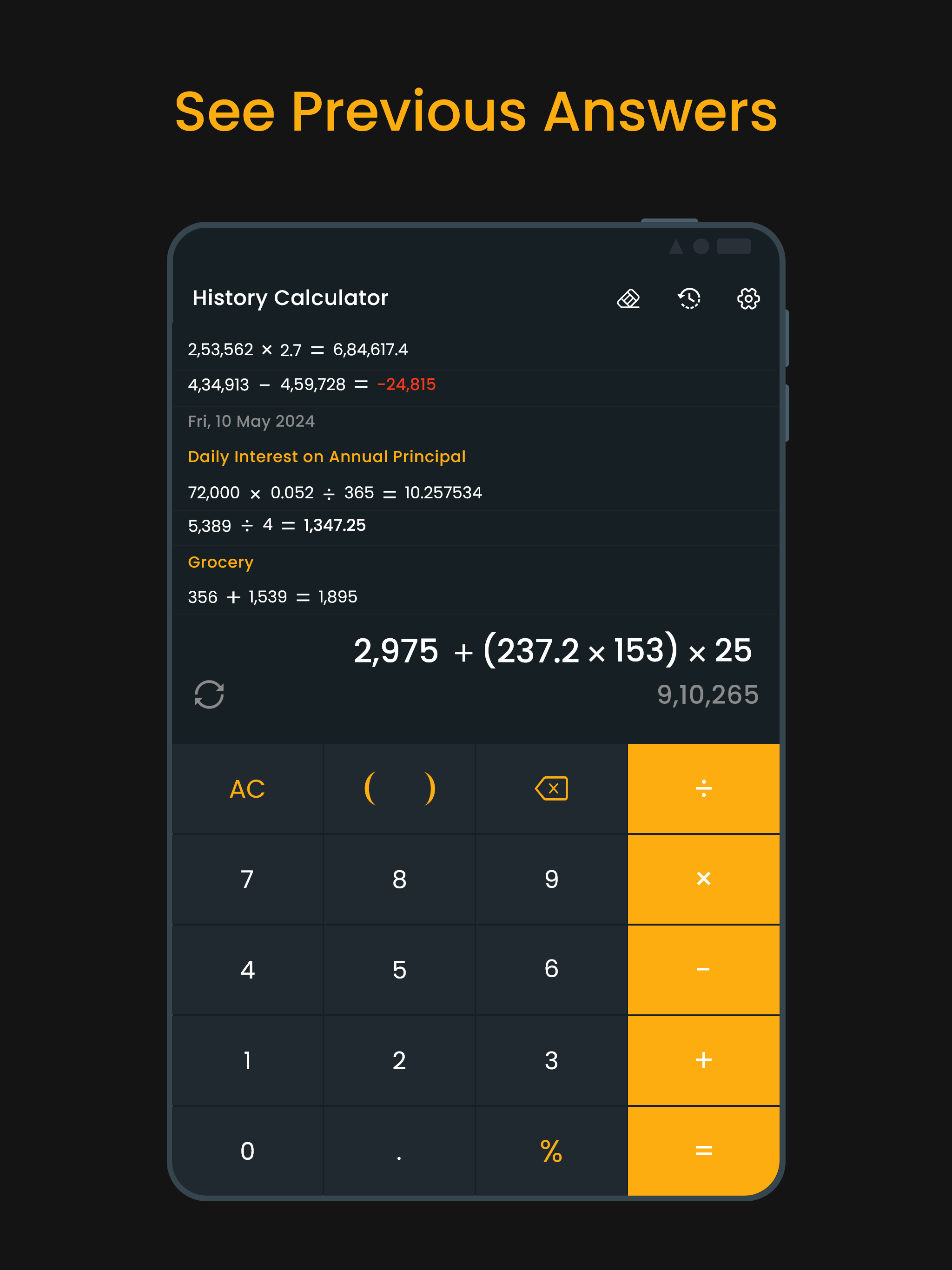 Calculator Plus History