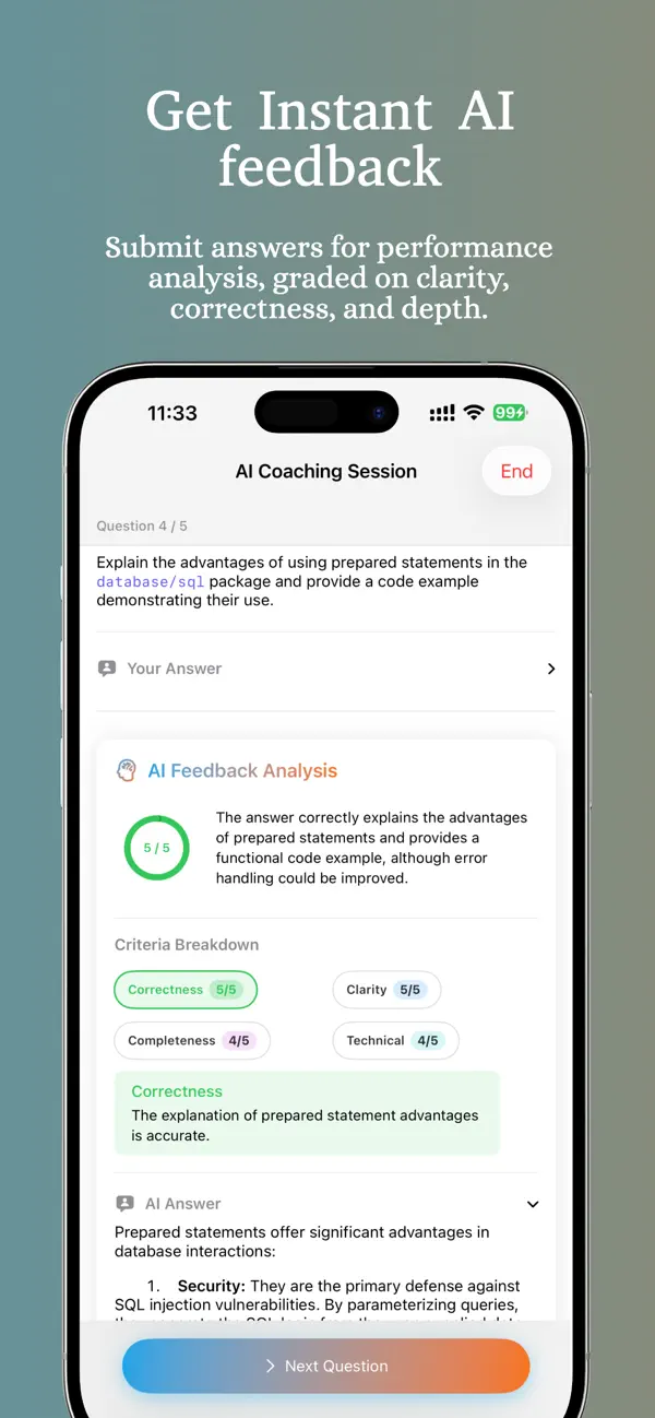 #4. InterviewGenie: Prep Go&Rust (iOS) Von: Abhinav Jha