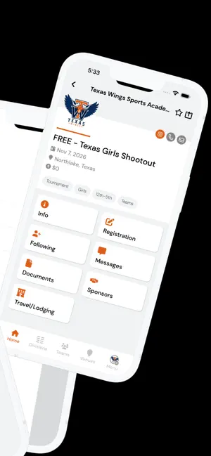 Texas Wings Events screenshot 2