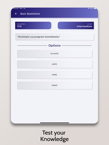 Learn Lua - OnePercent iPad screenshot