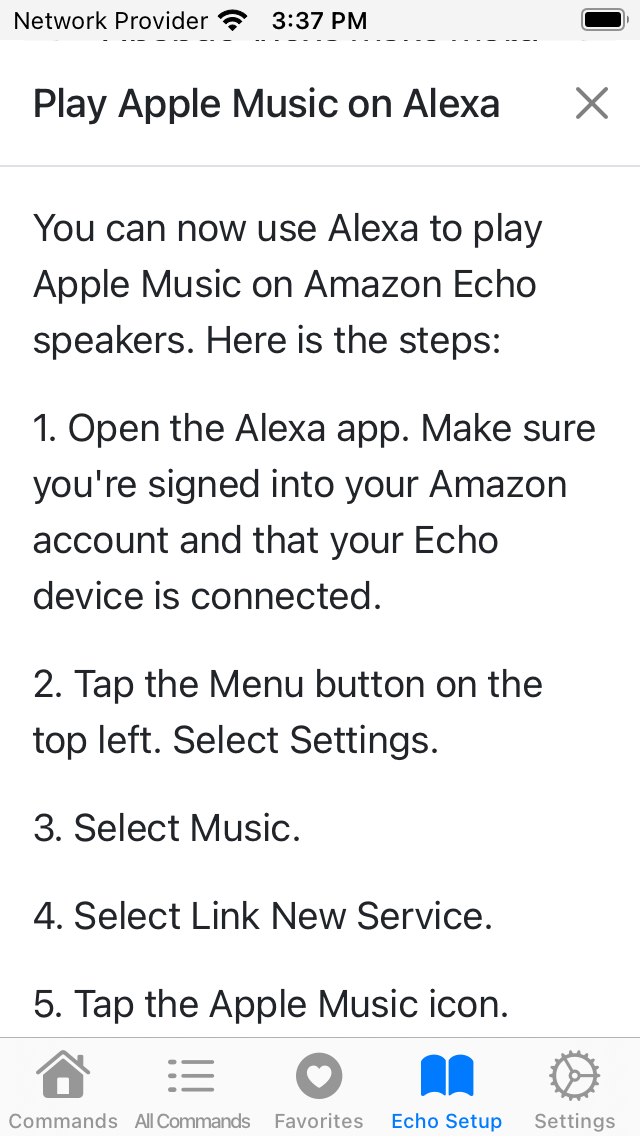 Voice commands for Alexa