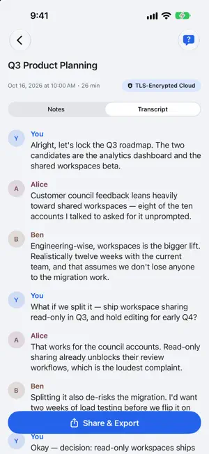 Autopen: Transcripts & Notes screenshot 3