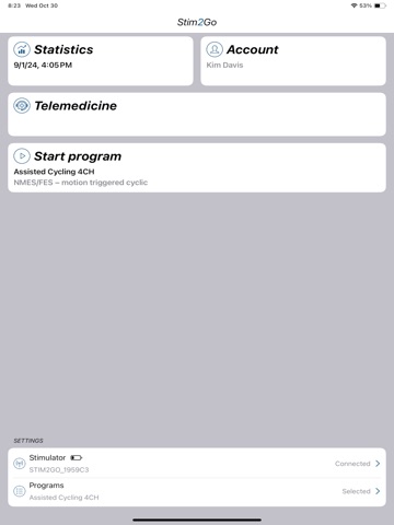 Stim2Go iPad screenshot