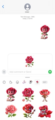 丝绒玫瑰贴纸 screenshot