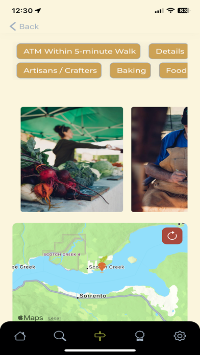 BC Farmers' Market Trail Screenshot