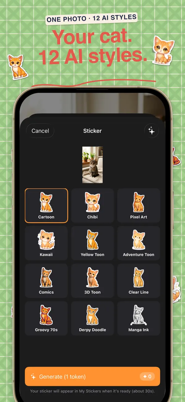 Screenshot #1 pour Caticker : Stickers de chat