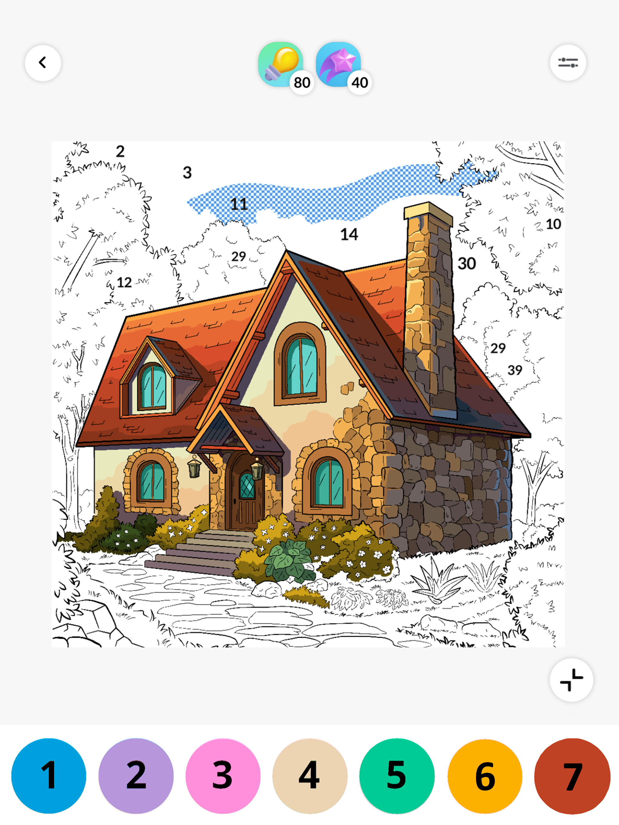 Cozy Color by Number Painting