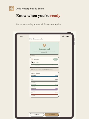 Ohio Notary Public Exam iPad screenshot