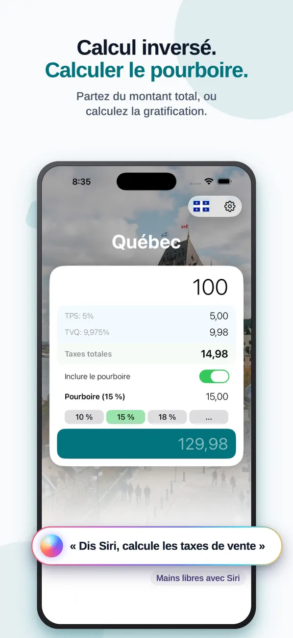 Screenshot #2 pour Taxes de vente Canada TPS, TVH