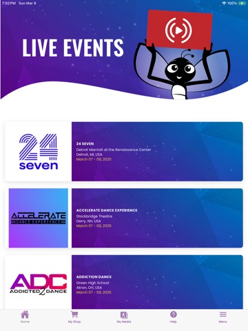 DanceBUG iPad screenshot