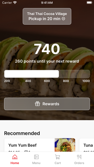 Thai Thai Cocoa Village iPhone screenshot 1 - Food & Drink app