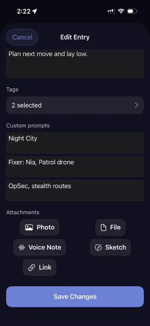 Multiverse Journal screenshot 4