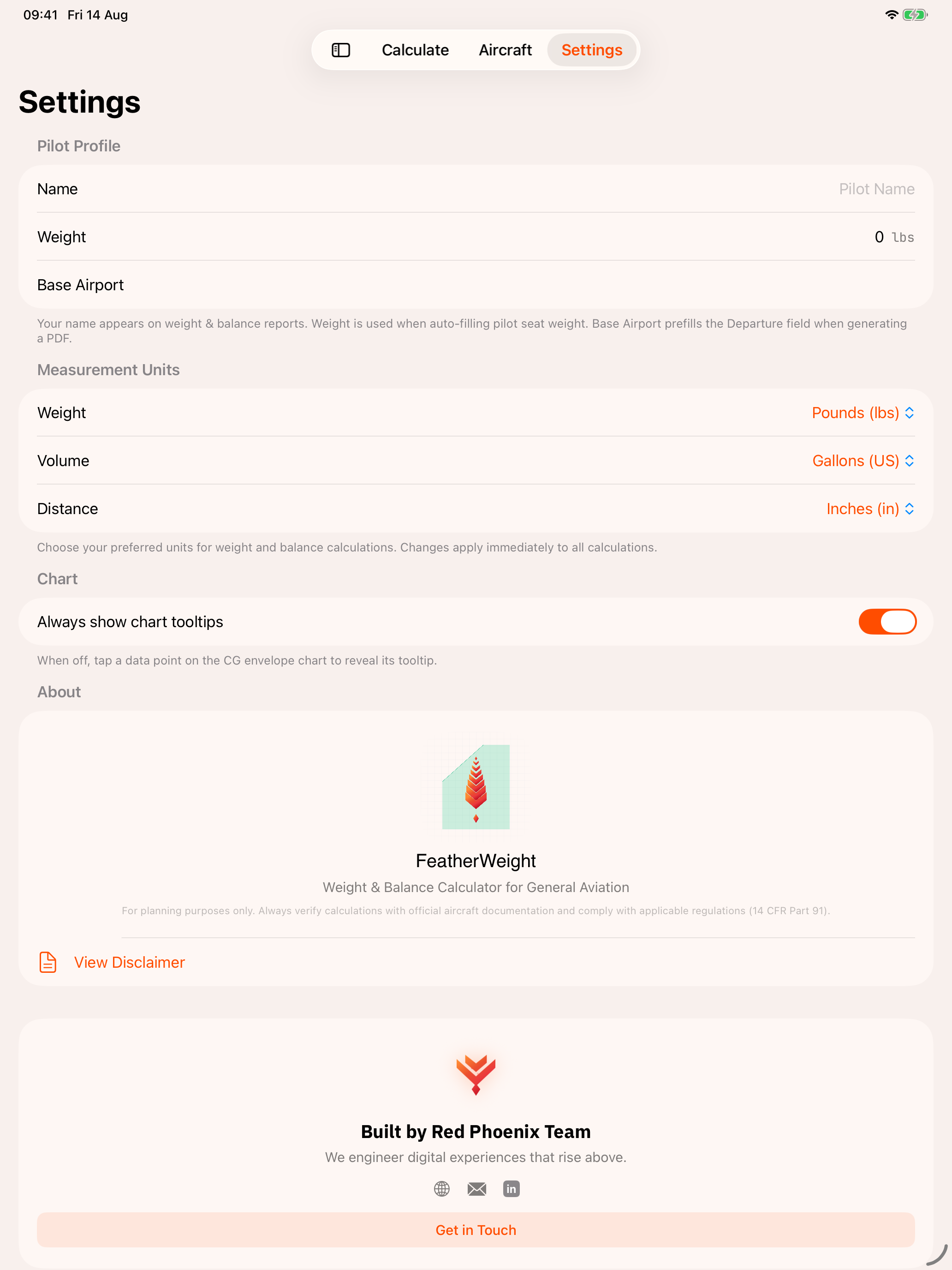 FeatherWeight — W&B Calculator screenshot 5