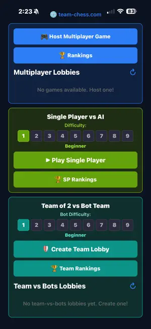 Team Chess screenshot 1