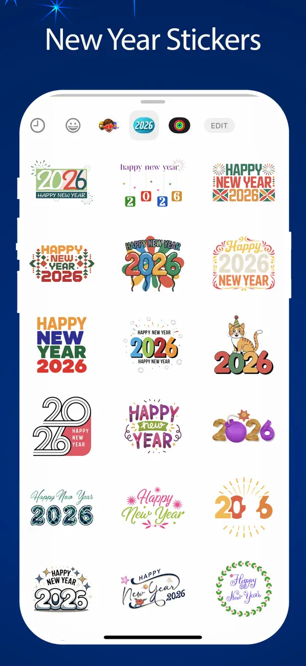 Screenshot #2 pour 2026 Happy New Year Stickers