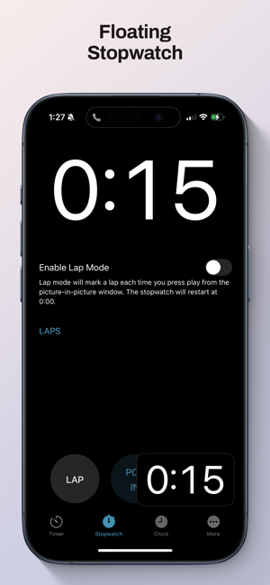‎Pop Out Timer & Stopwatch Screenshot