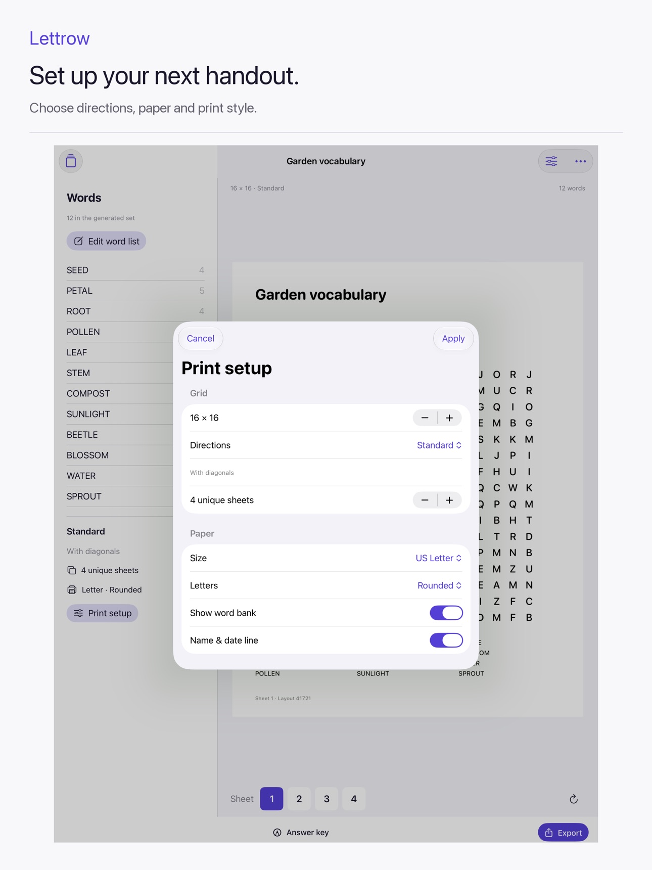 Screenshot 9 of Lettrow: Word Search Maker