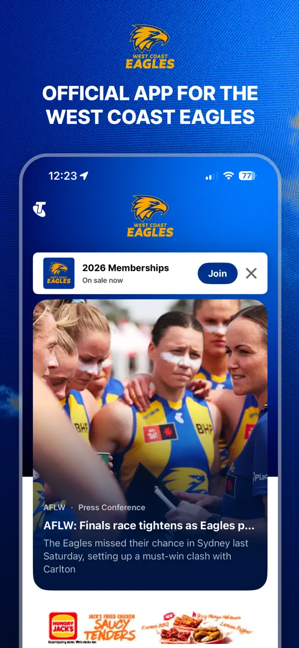 Screenshot #1 pour West Coast Eagles Official App