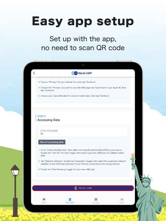 World-eSIM - Travel & Internet iPad screenshot 5 - Travel app