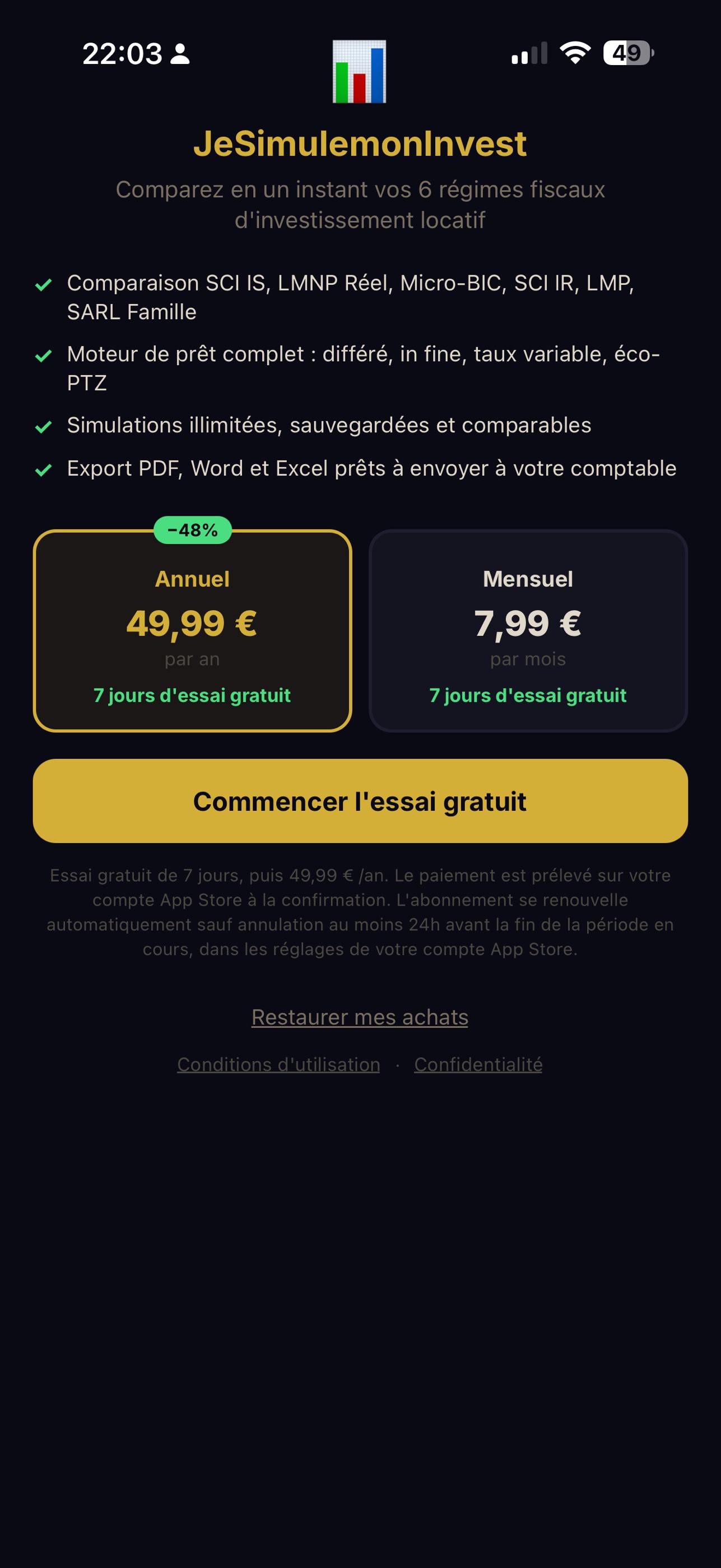 Screenshot 6 of Je Simule mon Invest