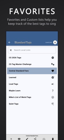 Standard Tags screenshot