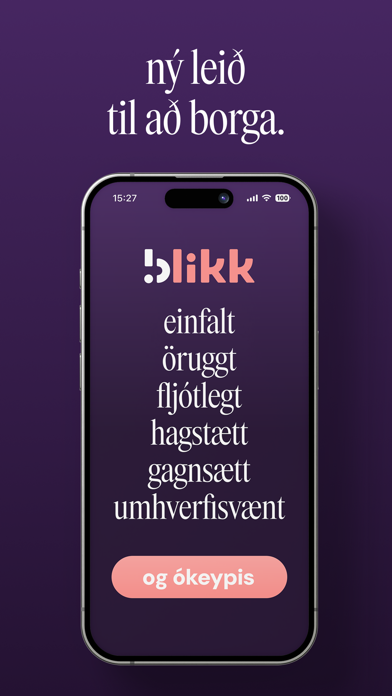 Screenshot #1 pour blikk greiðslur