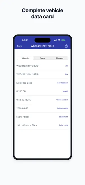 VIN decoder for Mercedes Benz screenshot 2