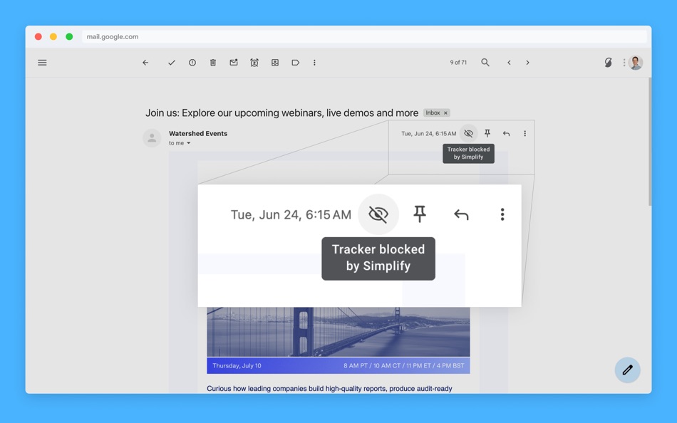 #4. Simplify for Gmail (macOS) 由: Michael Leggett
