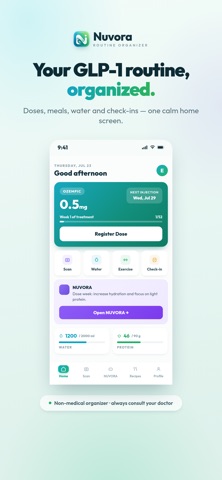 Nuvora: GLP-1 Routine screenshot