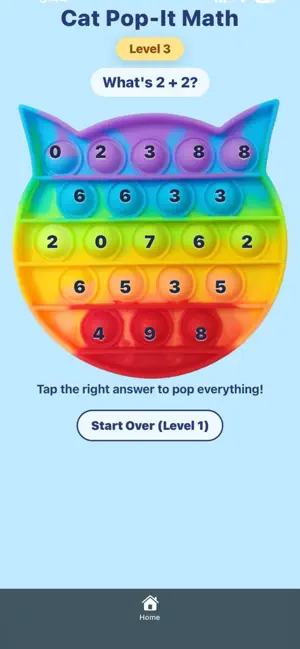 Cat Pop-It Math screenshot 1