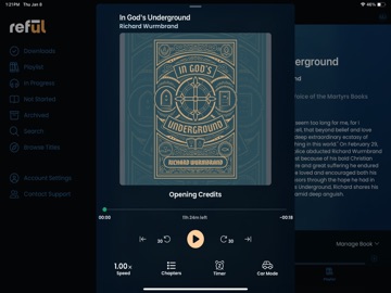 REF-UL Audiobooks iPad screenshot