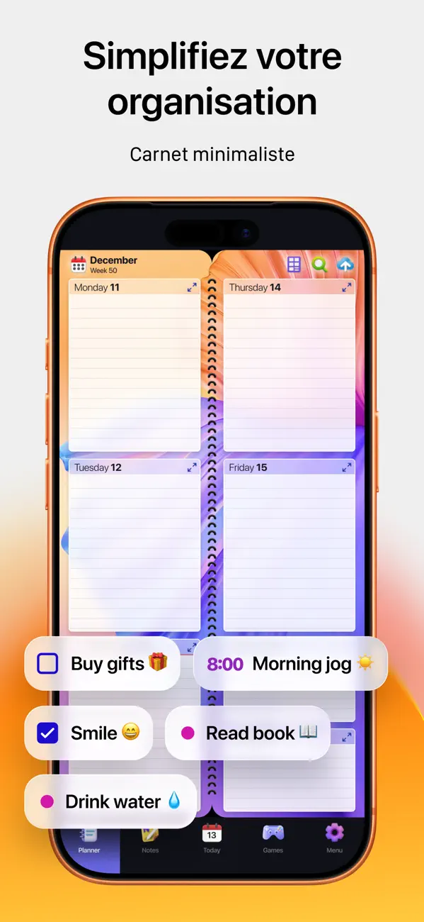 Screenshot #1 pour Planificateur de poche, plan