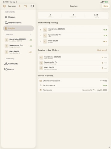 Isochron: Watch Accuracy iPad screenshot