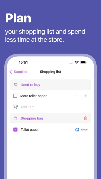 Supplies - home inventory app Screenshot