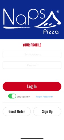Naps Pizza App app screenshot