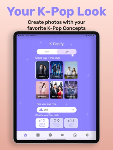 K-Popify: K-Pop Photo Studio iPad screenshot
