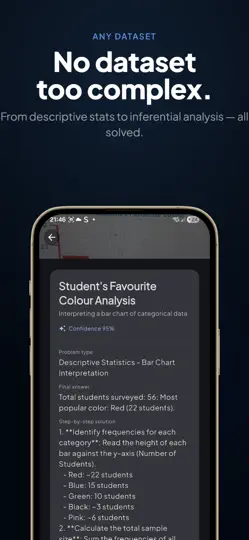 Captura de pantalla de Statistics Solver: AI en iPhone 5