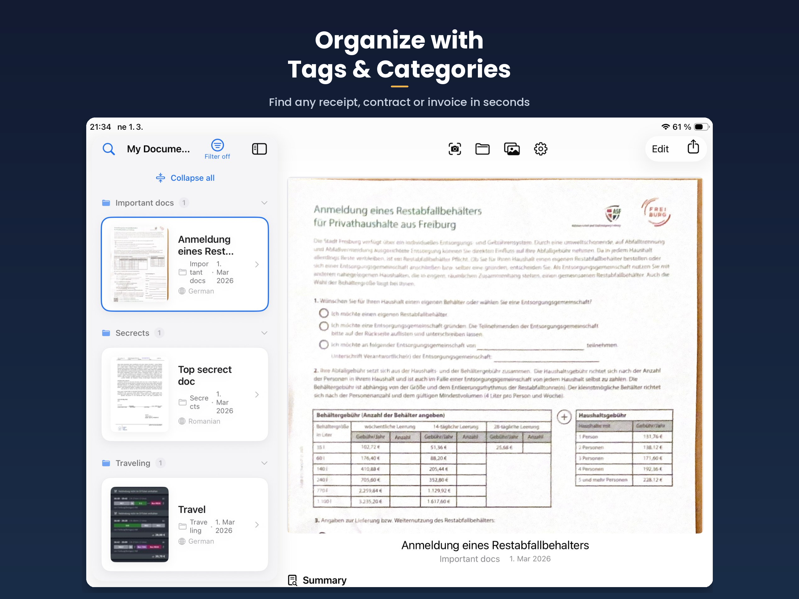 SecureDoc · Document Vault AI