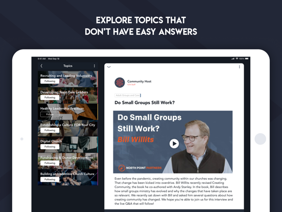 Irresistible Church Network iPad screenshot 2 - Social Networking app
