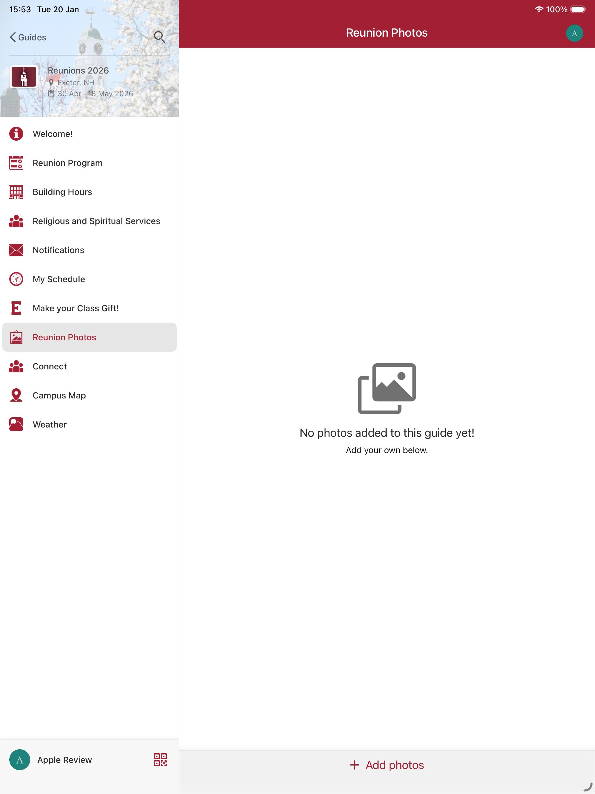 Phillips Exeter Academy Events screenshot 6
