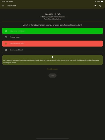 Banking and Finance Exam Test iPad screenshot